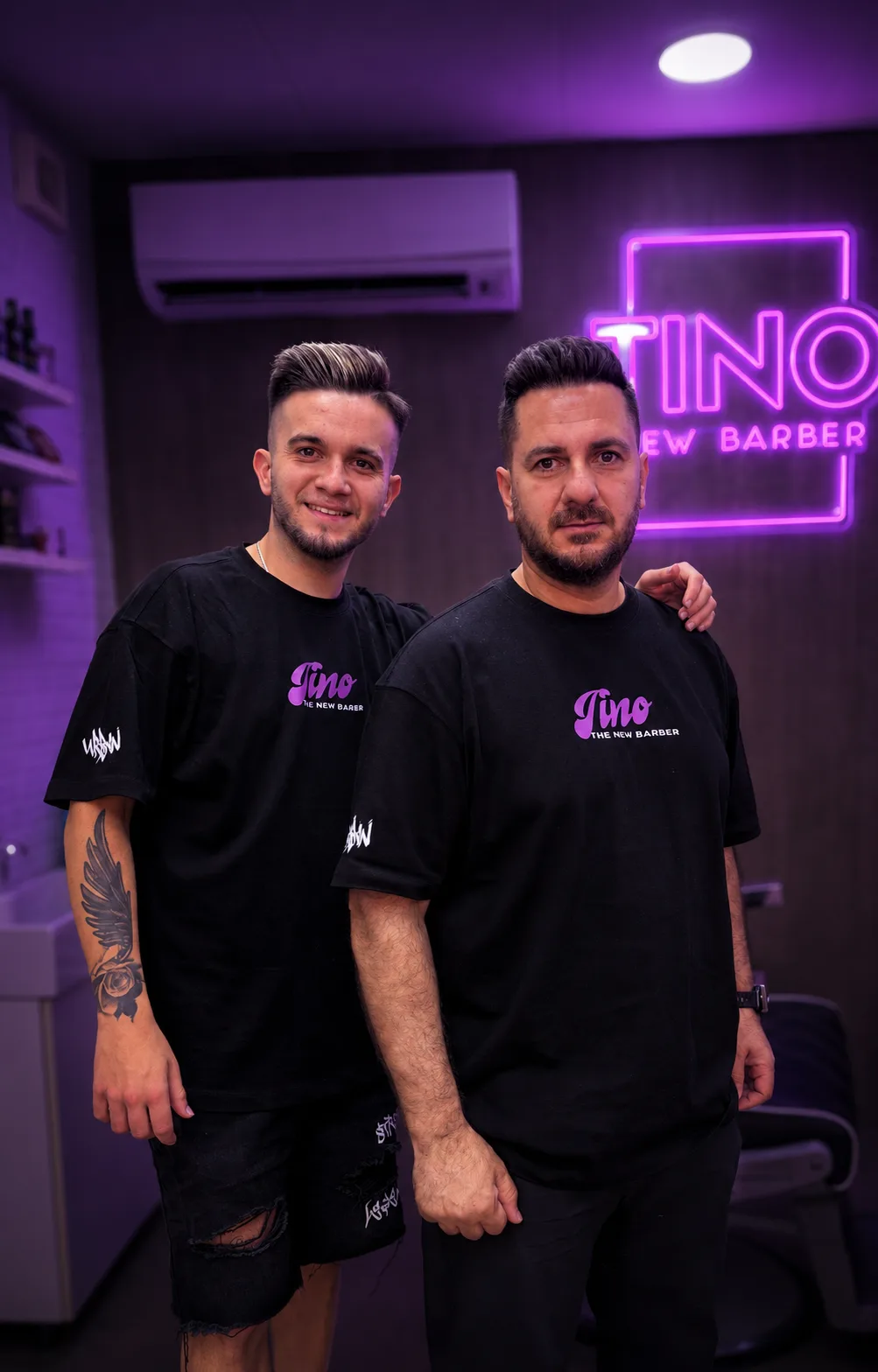 Tino y Rubén, propietarios de Peluquería Tino New Barber en San Juan de Aznalfarache
