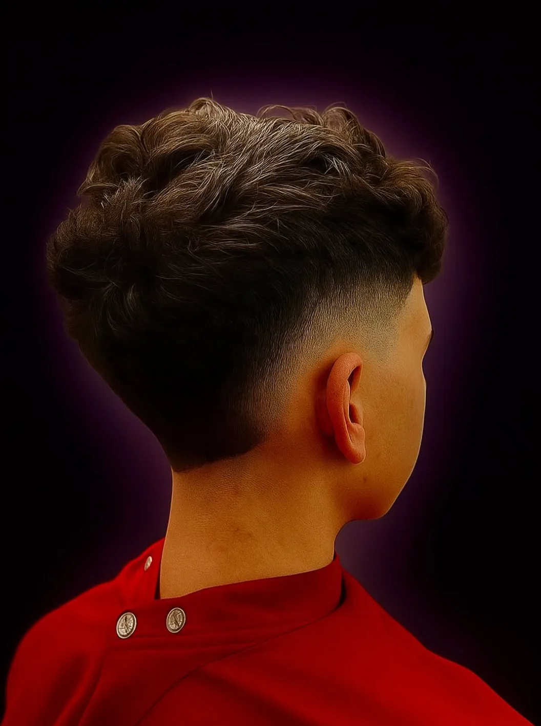 Corte con volumen y degradado alto realizado en Peluquería Tino New Barber, barbería en San Juan de Aznalfarache